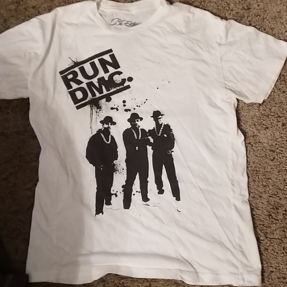 Men's Large RUN DMC  t-shirt mint